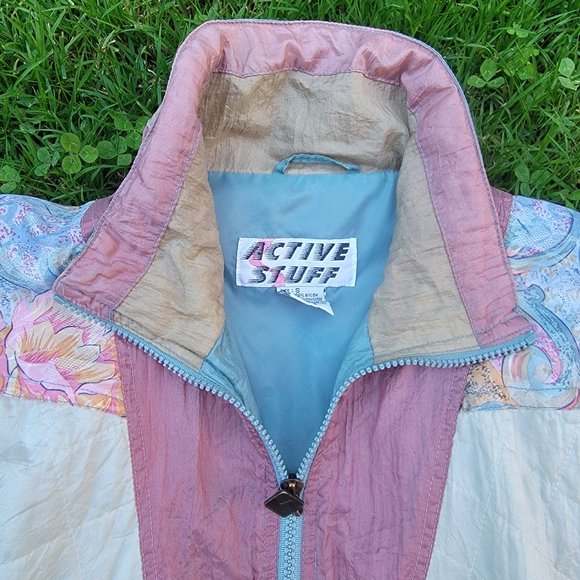 Vintage Active Stuff Windbreaker- Size Small - Picture 4 of 13
